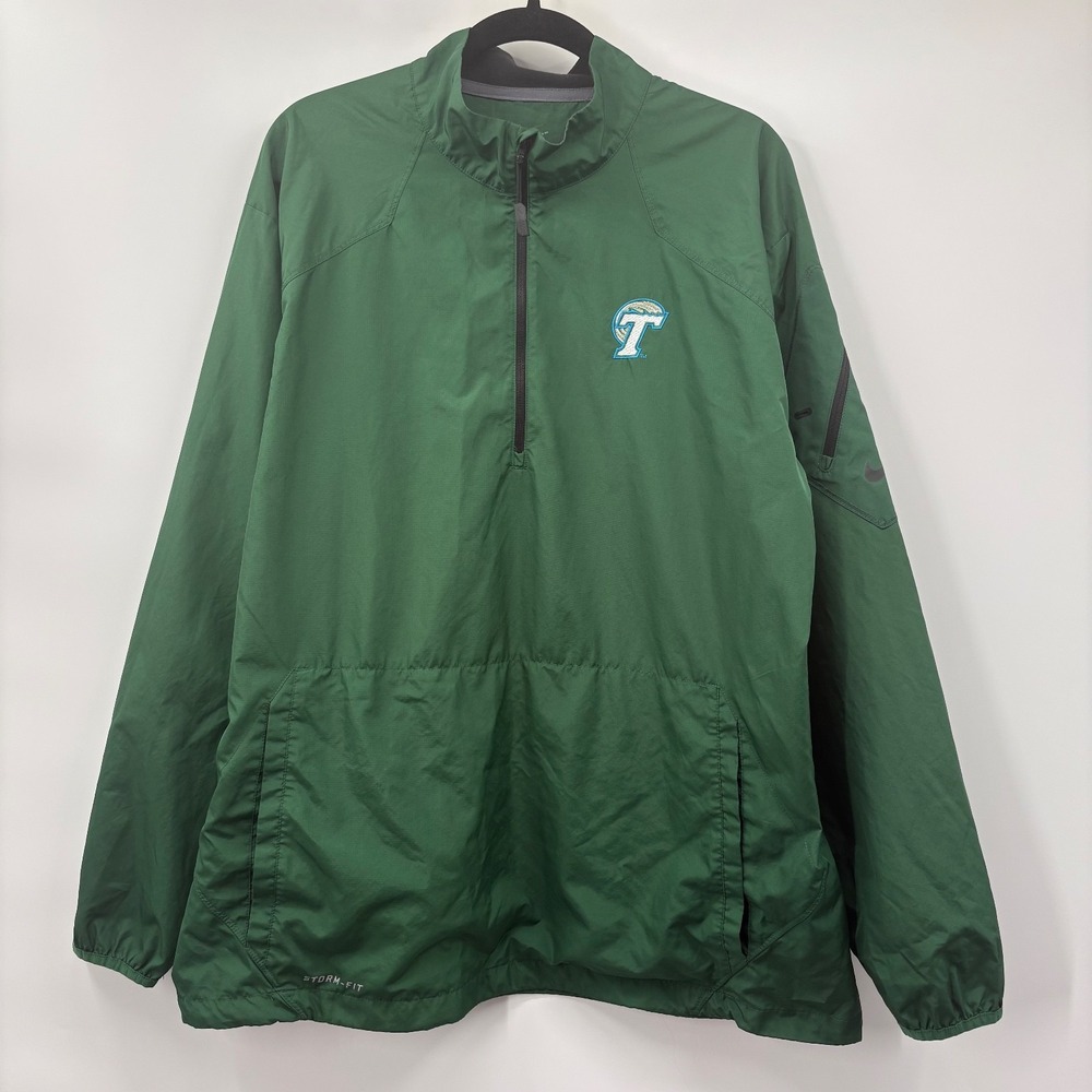 Nike Storm Fit Windbreaker Pullover Mens Size Large Green Long Sleeve